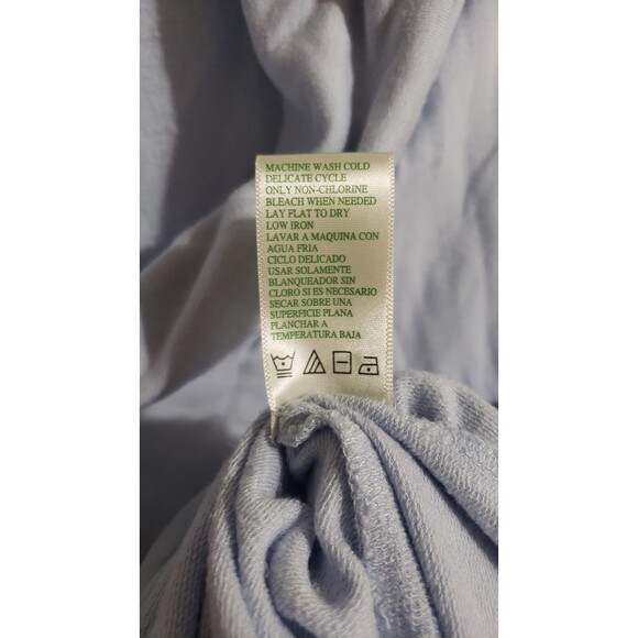 Green Tea Soft & Yummy Cowl Neck Top Women's XL Ice Blue Long Sleeve Pullover - Picture 6 of 9